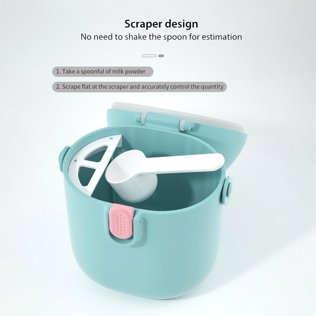 Large Capacity Milk Powder Spoon Snack Container Portable Distribution Sealed Container