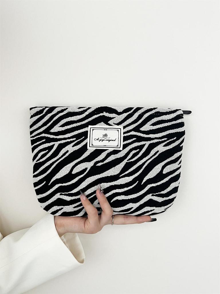 Leopard Print Travel Makeup Bag - Thick, Convenient, Handheld Toiletry Storage