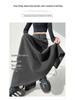 Women's Black Knit Skirt - 2026 Spring Arrival: Versatile Slimming Midi with Slit and Sticky Rice Hip Wrap.