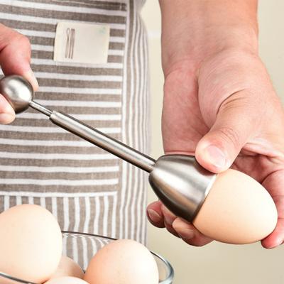 Eieröffner aus Edelstahl, Cracker-Topper-Separator-Entferner für das Familienfrühstück, Eierschalen-Entferner, rostfreier Eierschneider