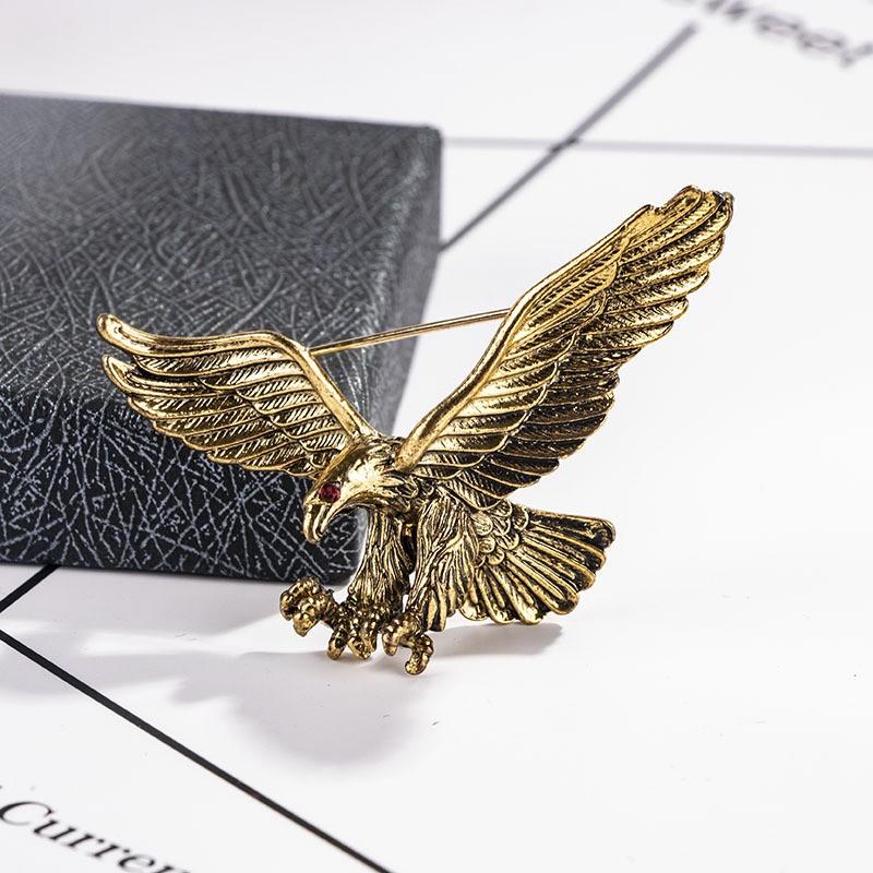 

Винтажная рябая брошь One Size золотой