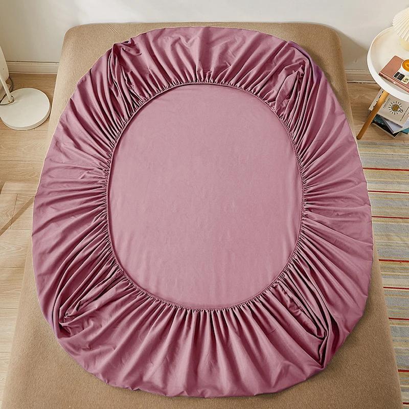 White Fitted Bed Sheets Elastic Mattress Cover Band Anti-slip Adjustable Single Double Bed Covers Pad Protector King 160/180x200