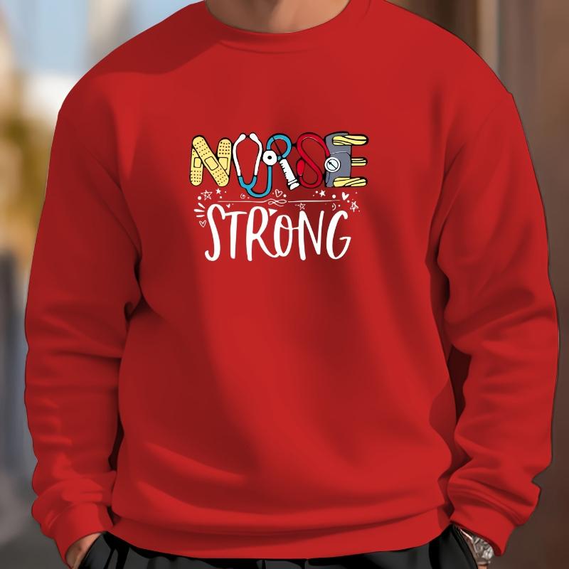 Приталенный крой и дышащий, мужской свитшот с круглым вырезом, отлично подходит для офиса, повседневной носки и путешествий XXL красный