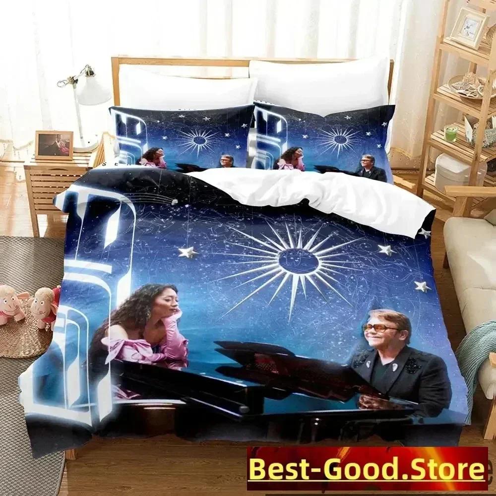 3D Print Rina Sawayama Singer Bedding Set Printed Bed Set With Pillowcase Bed Duvet Cover Soft Queen King Size Bedclothes Home