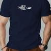 Men Big Fish Eating Small Fish Pattern Summer Casual Round Neck Short Sleeve T-Shirt Men Clothing