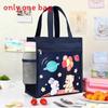 Childrens Cartoon Canvas Lunch Bag With Waterproof Handle For School And Travel