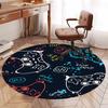 Game Controller Printed Round Rug Carpet Chair Rug Area Rug Entryway Doormats,for Office Chair Living Room Bedroom Kitchen Room.