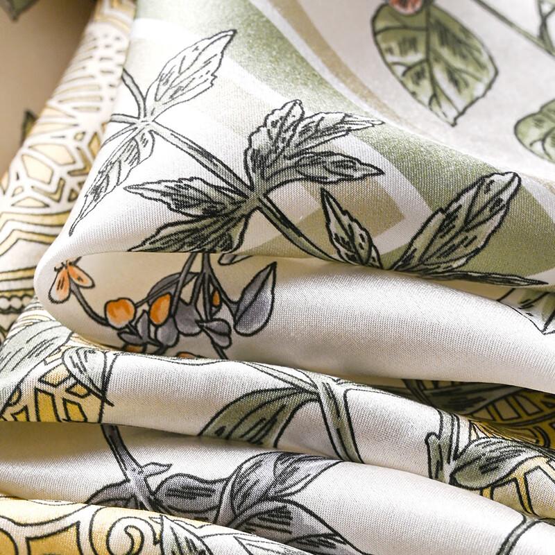Hangsi Mansion Mulberry Silk Scarf Shawl Large Square Silk Wrap Practical Birthday Mother's Day Gift for Mom