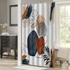 Bathroom Curtains Shower Waterproof Modern Shower Curtain Set Leaves Plant Neutral Bathroom For Home Decoration