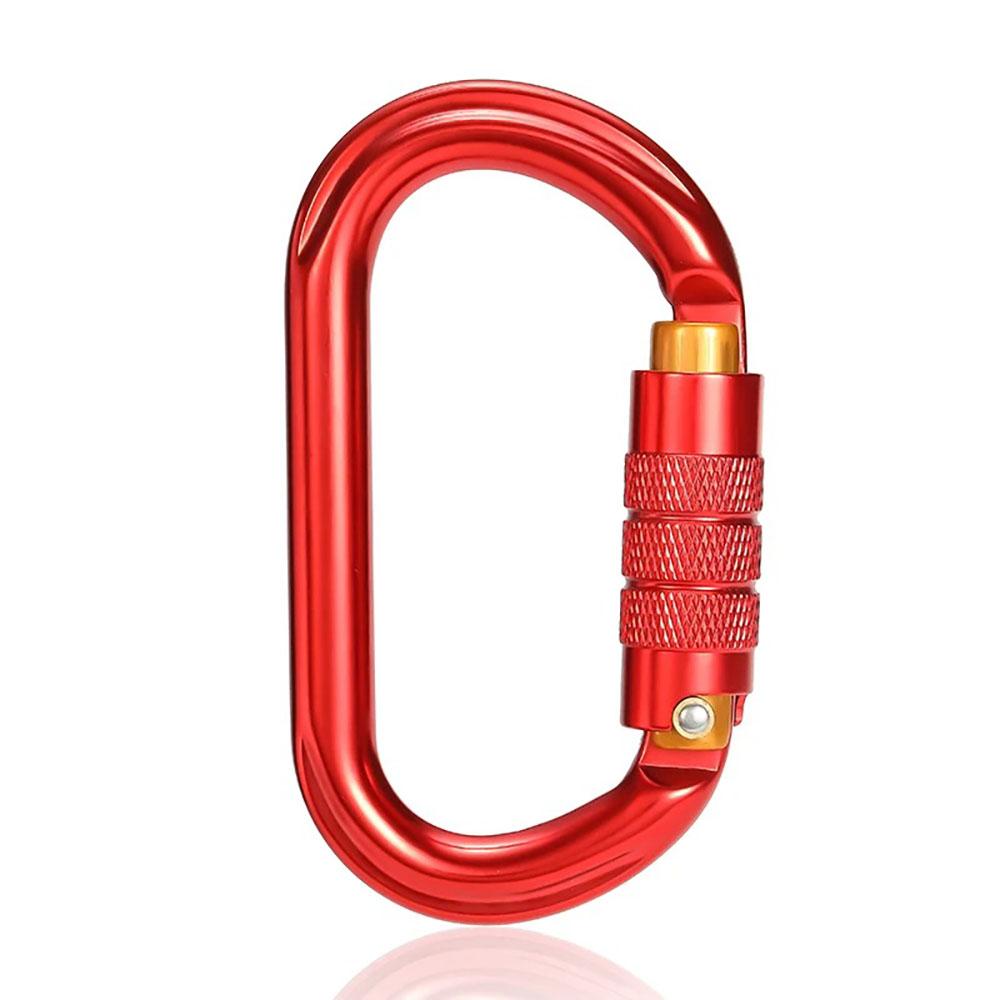 Cârlige pentru carabinier în formă de O din aluminiu 25KN Blocare de siguranță automată Adventure Camping Cataramă Clip Gear.