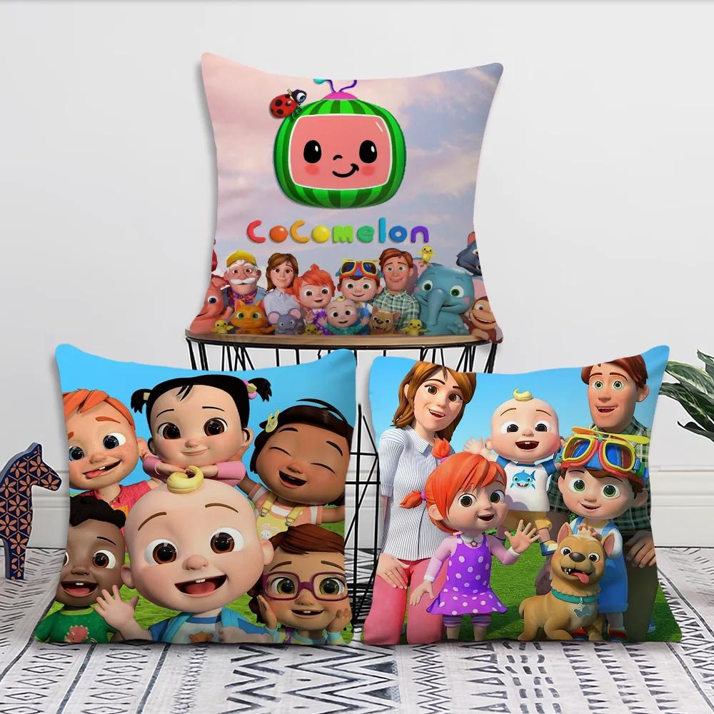 Cartoon Cute C-Cocomelons Baby Pillow Case Living Room Home Sofa Office Shop Cover Printing Comfort Decoration Nordic Simplicity