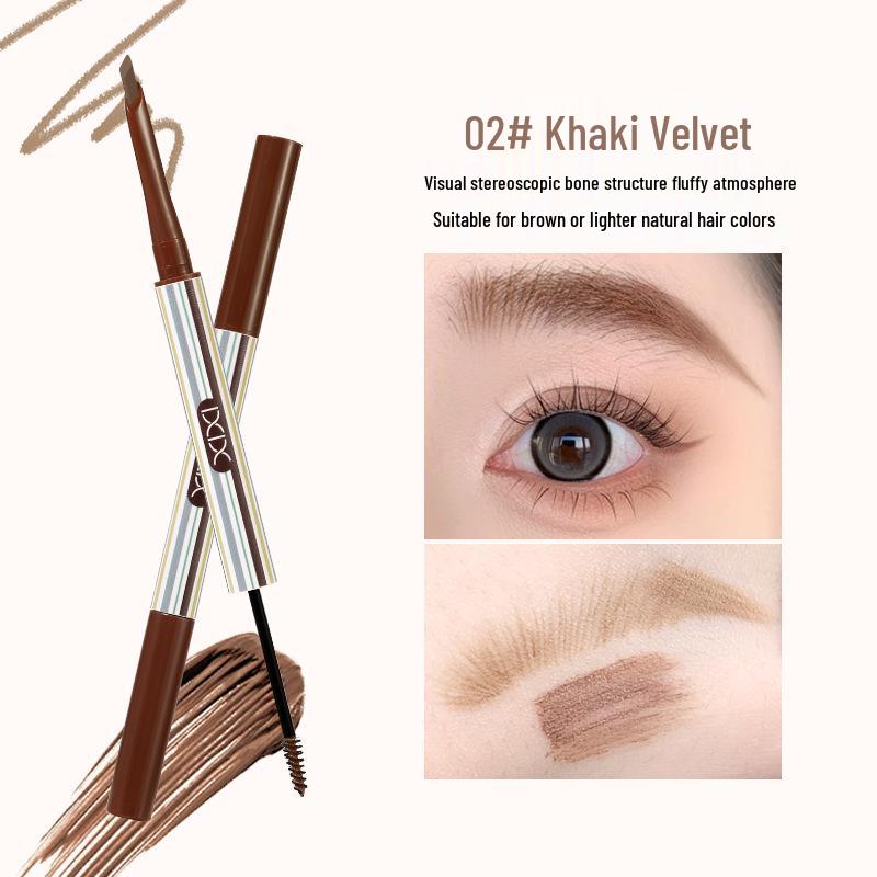 xixi Double-ended Velvety Eyebrow Pencil - Quick-effect, Natural Light, Easy Blend, Fluffy Texture
