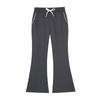 Korean Bow Print Flared Sweatpants - Plus Size Slim Fit Women's Casual Pants for Spring