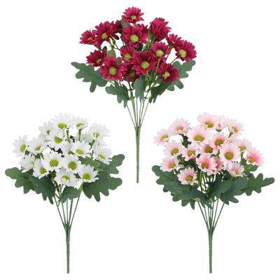 Small Artificial Flowers Faux Silk Daisies Fake Wildflowers with Stems for DIY White Wedding Bouquets Floral Arrangements Party