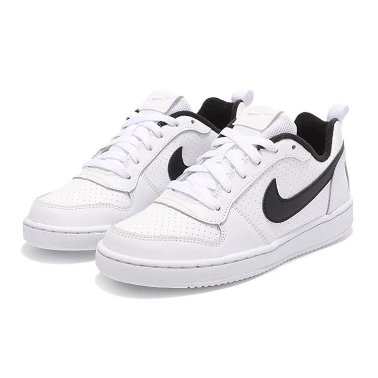 Nike Court Borough Low GS White Black Kids Sneakers 839985-101