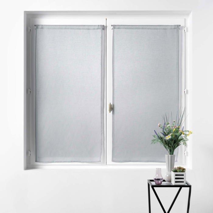 Paire de Rideaux Voile 60 x 90 cm Sandras Gris