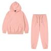 Kinder Hoodie Set 320G Waffelstrick Dick Einfarbig Jungen Mädchen Freizeit Sportbekleidung Zweiteiliges Outfit