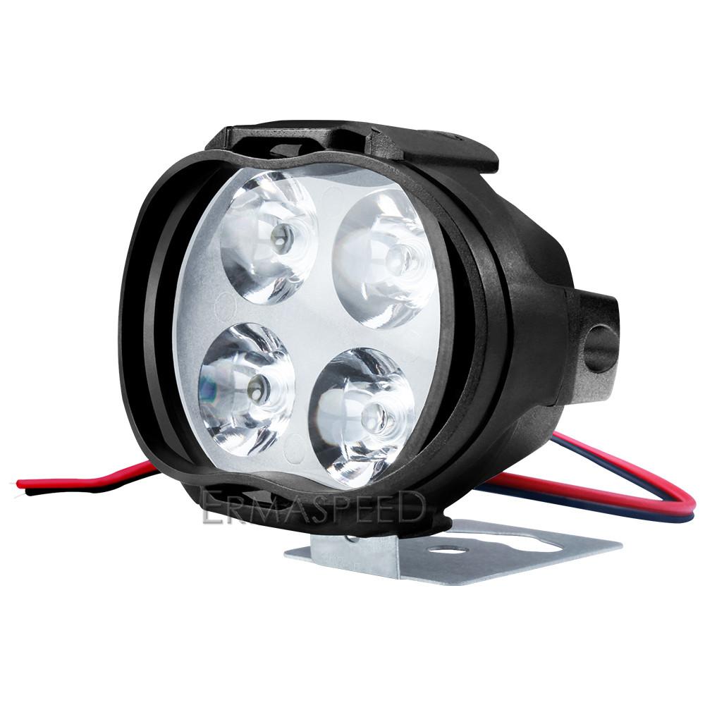 LED-Motorrad-Scheinwerfer, Nebelscheinwerfer mit Ein-/Ausschalter, 12 V, 6500 K, Scheinwerfer für Motorräder, Straßenmotorräder, Offroad-Scooter