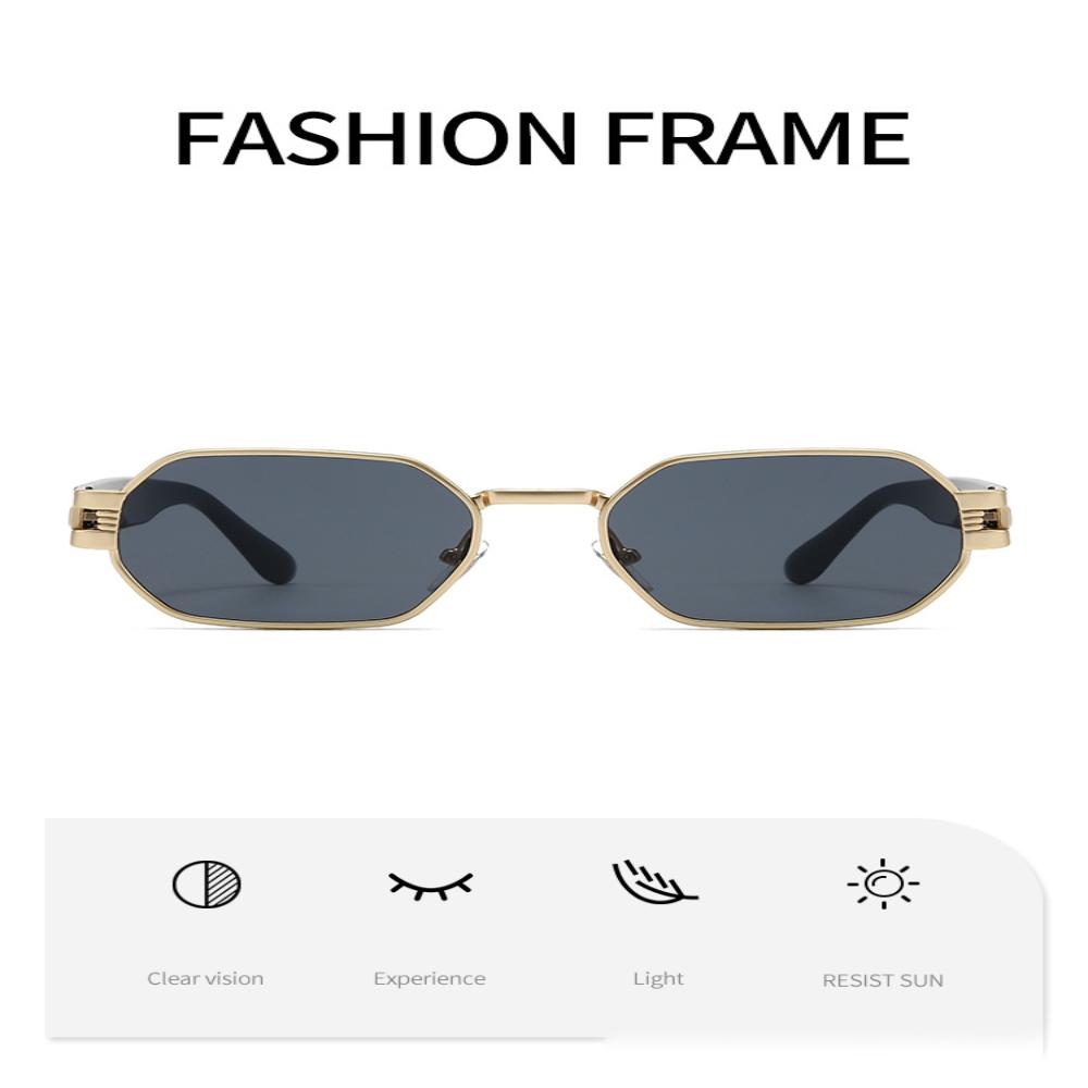 Fashion Square Frame Vintage Sunglasses Women Men Brand Designer Retro Metal Rectangle Sun Glasses Female Male Outdoor Eyewear