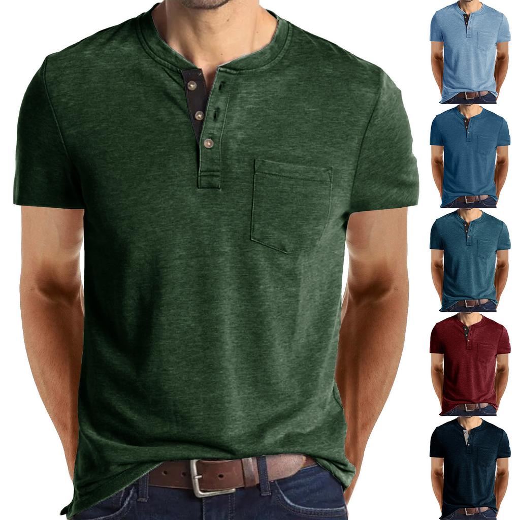 European And American Summer New Men's Shirt Short Sleeved T-shirt ...