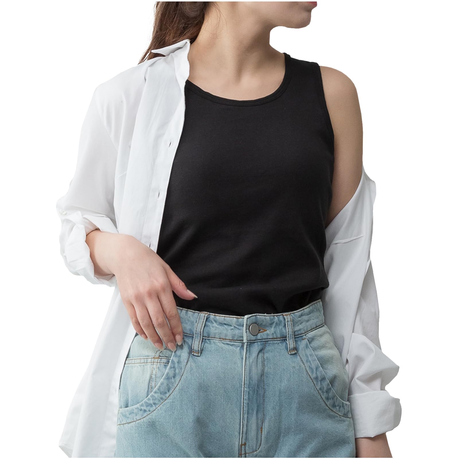 

Майка с широкой чашкой, Внутренняя [Crossmarberry], Женский топ, Размер, 4L, Посадка, Хлопок, 100% хлопок, В комплекте, Стильный, Непрозрачный, Носить, Стройнящий, Черный, С подкладкой, чёрный