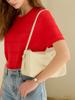 Momet Mia Nylon Shoulder Bag Cream