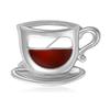 Fashionable Unique Espresso Cup Brooch Fashion Statement Coffee Cup Lapel Pin Jewelry Accessory for Clothing Bags