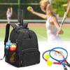 DSLEAF Tennis Backpack with Shoe Large Capacity Bag, 2-Racquet Compartment, (Black)
