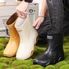 Pánské Dospělé PVC Nepromokavé Boty Lehké Trendové Módní Jednoduchá Atmosféra Teplé Protiskluzové Dešťové Sněhové Boty Špička Zahradničení Zima