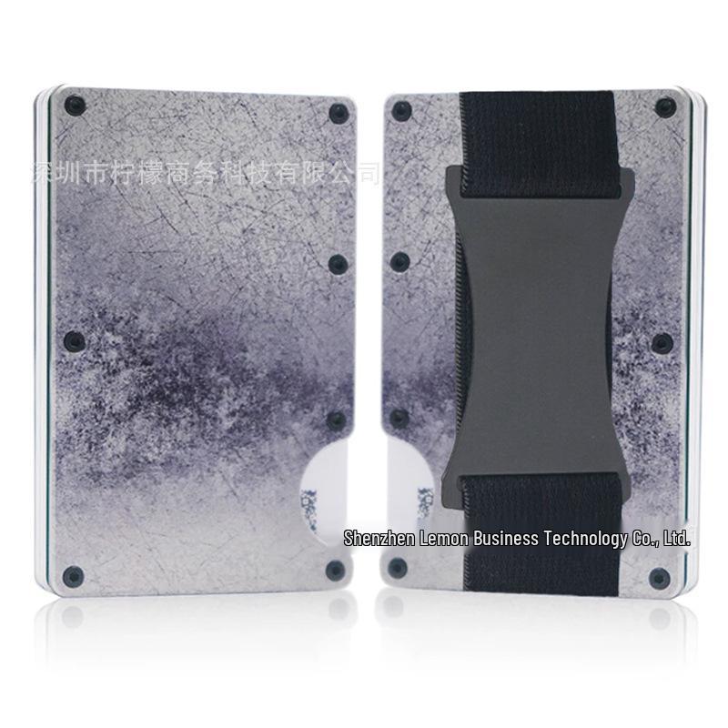 Hot Selling RFID Anti-theft Carbon Fiber Metal Card Holder Wallet with Money Clip