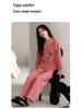 Women's Cute Cartoon Pajamas Set: Pure Cotton, Long Sleeve with Chest Pad, Plus Size, Suitable for Outdoor Wear, Autumn/Winter Cardigan.