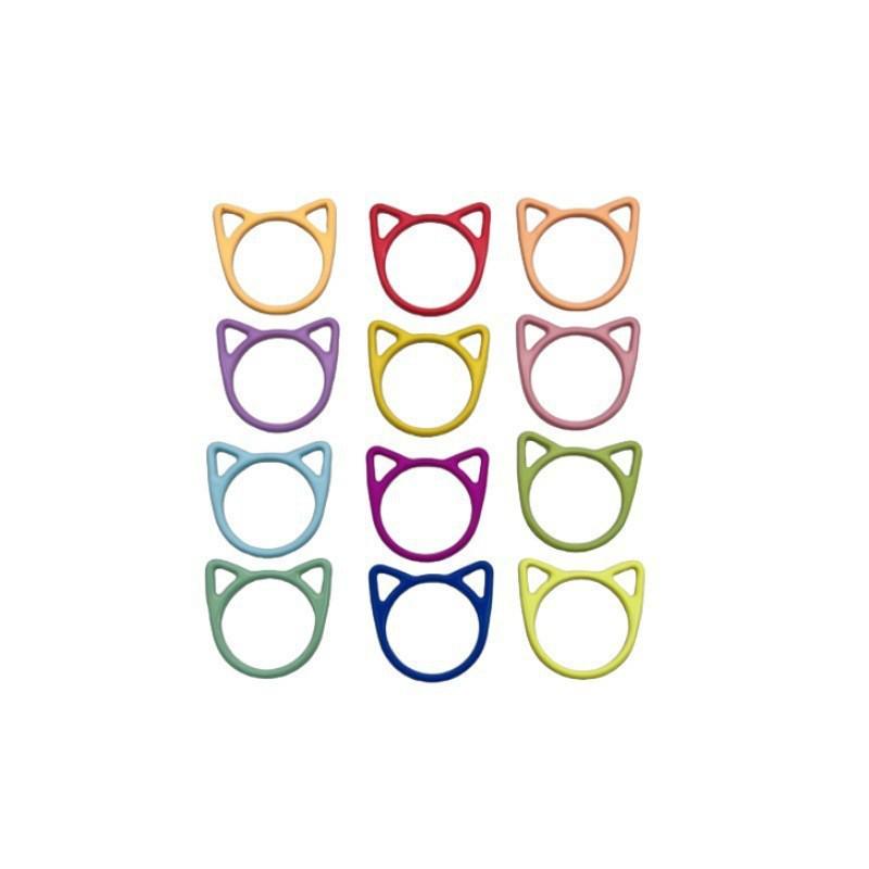 Multicolor Cat Head Metal Buckle for Sweater Crochet and Knitting DIY