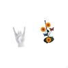 Rock Gesture Sculpture Paper Towel Holder Creative Hand Sign Tissue Dispenser Vertical Finger Rack