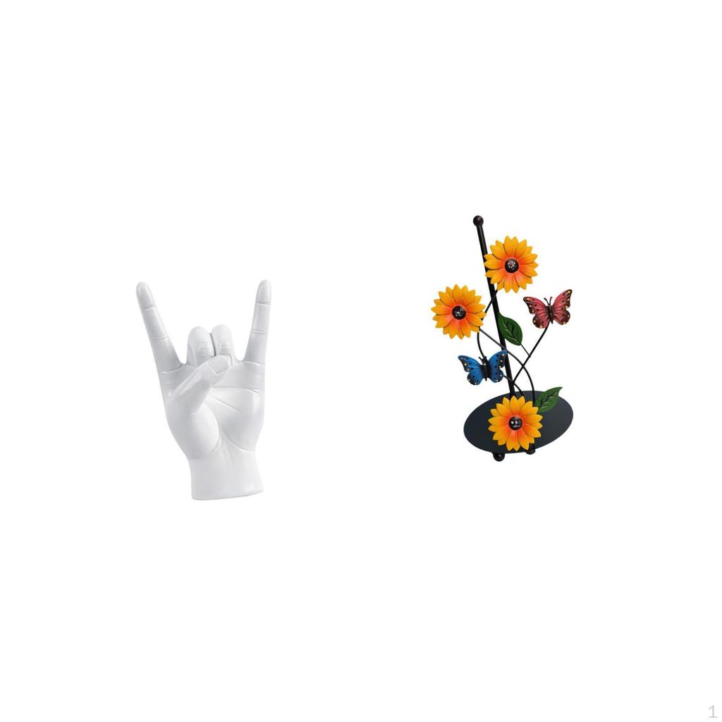 Rock Gesture Sculpture Paper Towel Holder Creative Hand Sign Tissue Dispenser Vertical Finger Rack