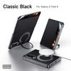 Original Luxury Genuine Leather Magnetic Case For Samsung Galaxy Z Fol8 Fold 8 Metal Ring Holder Bracket Window View Flip Cover