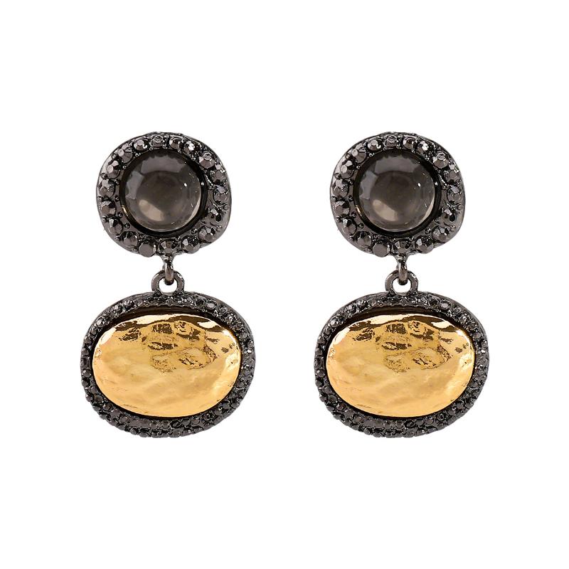 

Rhinestone Bejewelled Earring For Women Bohemia Vintage Round Pendant Earrings Elegant Accessories Banquet Party Jewelry Gift B