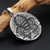 New Vintage Stainless Steel Mayan Pattern Pendant Necklaces For Men Women Big Size AZTEC CALENDAR Necklace Amulet Jewelry Gifts