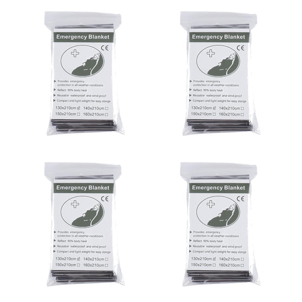 130x210cm Gigantische Rettungsdecke Notfallausrüstung Folie Mylar Thermodecke Silberne Folien-Decke Perfekt für Wanderungen Marathons