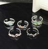 Cartoon Childlike Fun Graffiti Enamel Dripping Open Ring Stacking Wearing Pair Ring Girlfriend Niche High-End Ring Woman