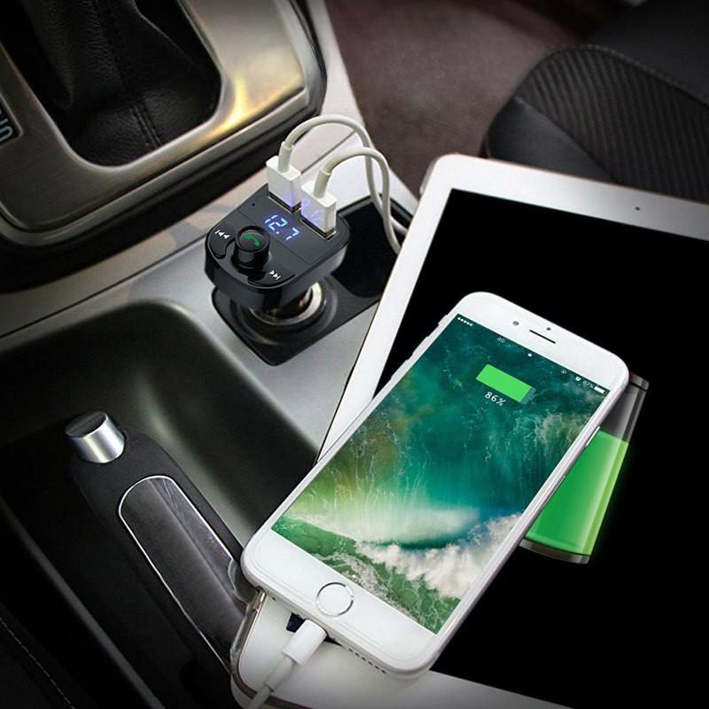 Car Bluetooth Receiver Charger Lossless Sound Quality Fm Transmitter Card Insert Car Mp3 Bluetooth Player