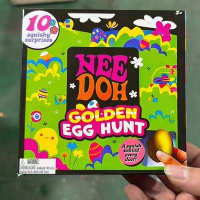 Needoh Gullent Egg Skattejakt Blindboks Needoh Fidget Leker Anti-stress Sensoriske Klemme-overraskelser Leketøy Gaver For Barn Voksne