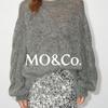 MO&Co. Qin Lan Edition Mohair Wool Cable Knit Bow Sweater