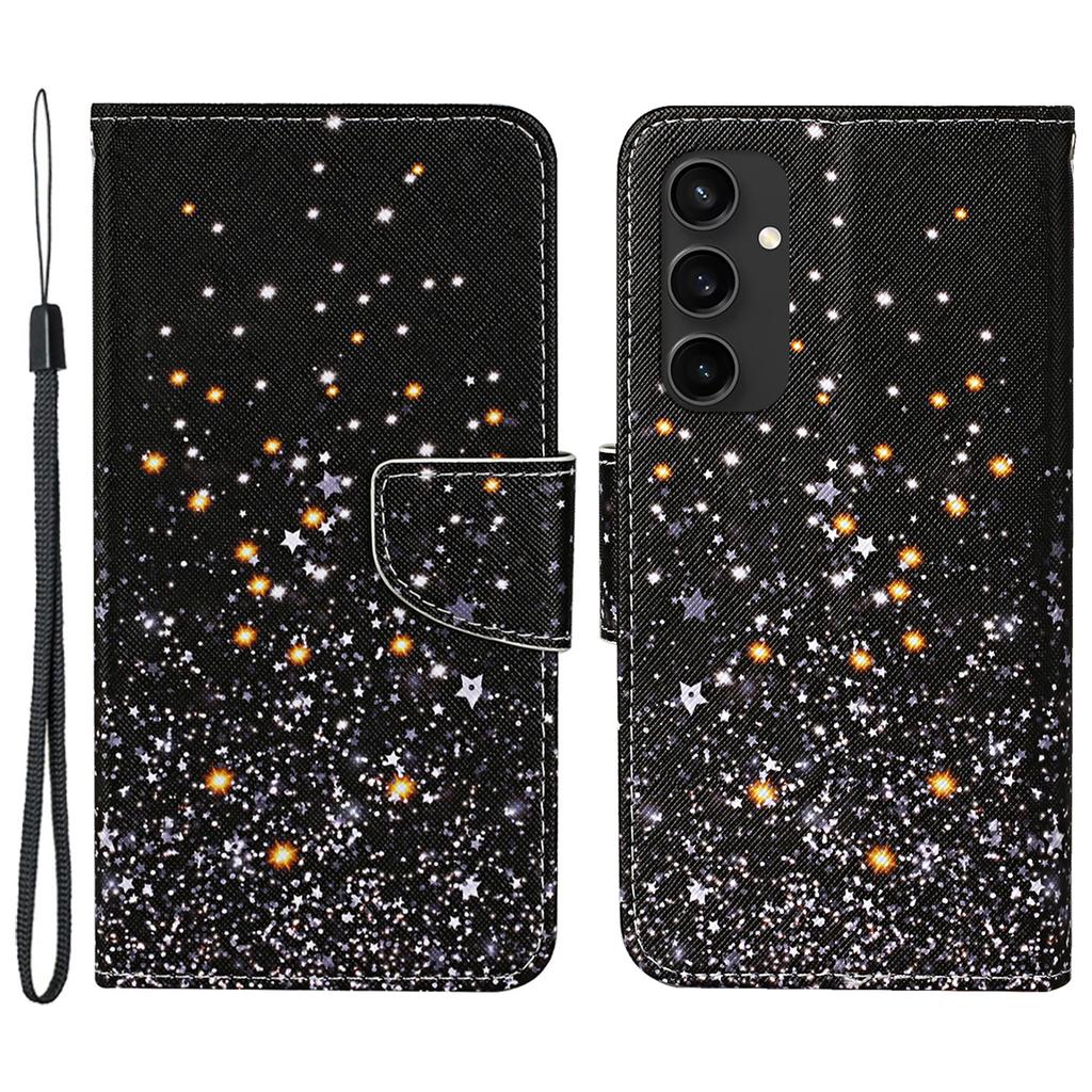 Etui dla Samsunga Galaxy S24 FE z nadrukiem wzoru Ochronne skórzane etui folio na telefon