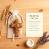 Blessing Mini Wooden Cross with Card Crosses Figurine Cross Ornament  Daily Prayer