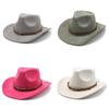Traditional Style Wool Felt Hat With Wide Brim And Embroidered Patterns For Outdoor Travel