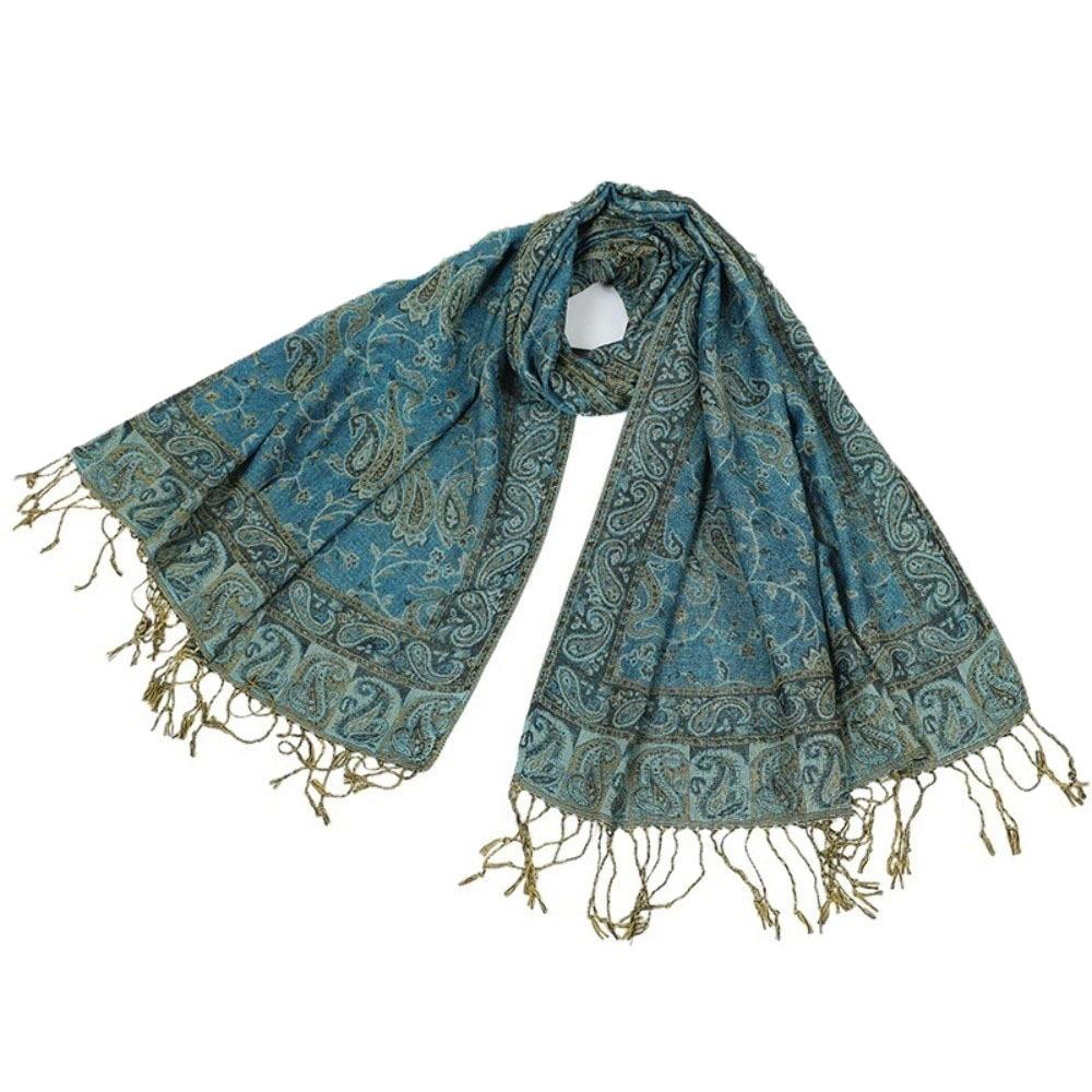Ethnic Style Sunscreen Shawl Sun Protection Cashmere Scarf Soft Paisley Shawl  Travel