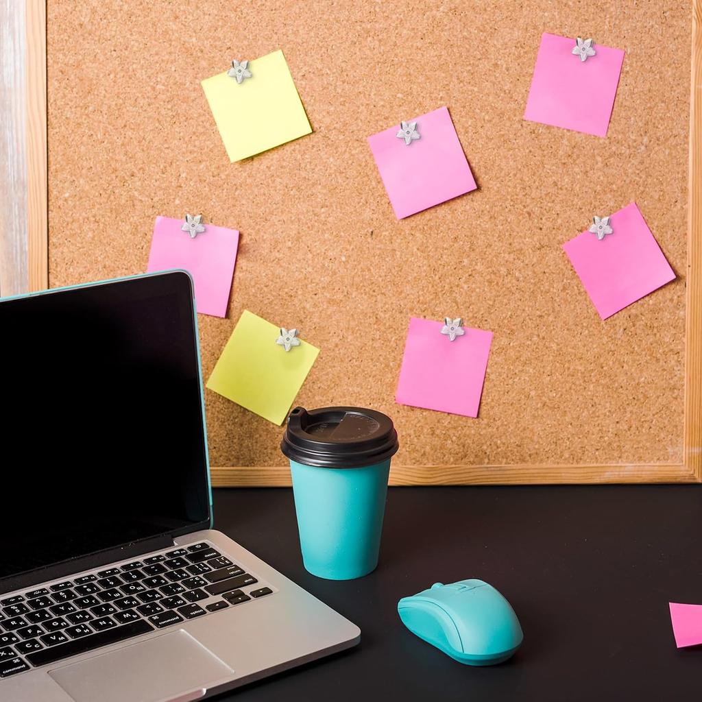 150 Pieces Star Push P Clear Plastic Thumb Tacks with Steel Point Decorative Star Pushp with Plastic Box for Cork Board, Bulletin Board, Office, Home