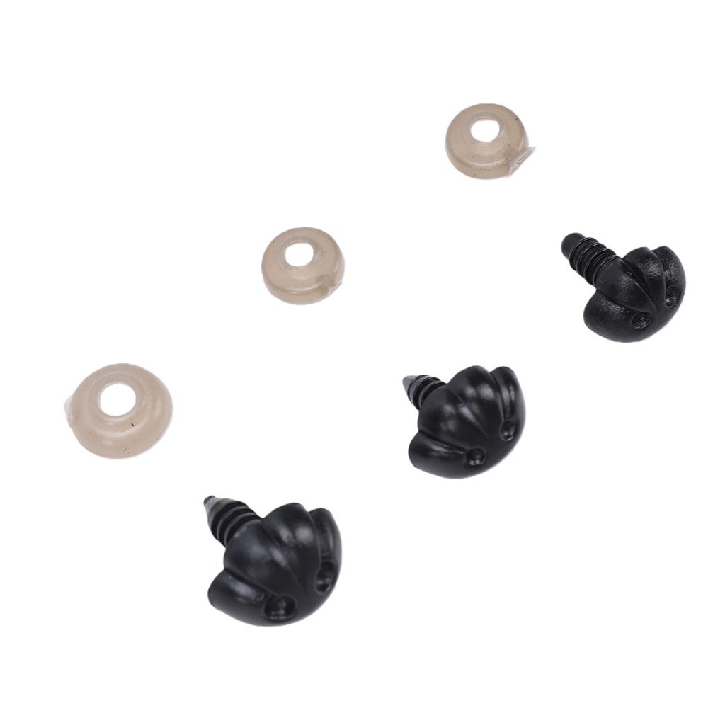 140Pcs Set   Noses Plastic 3 Sizes with Washers for Stuffed Animals Dogs Doll Making Black