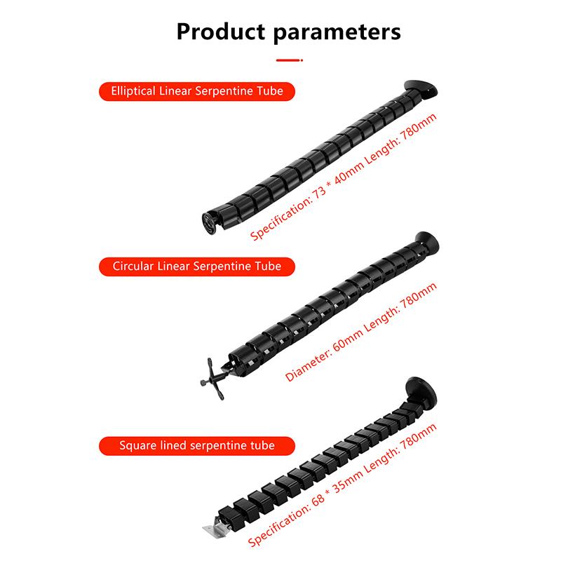78Cm Wire Spine Cable Sleeve Workstation Snake Wire Organizer Under Desk Cable Wire Management Computer Cord Protective Tube
