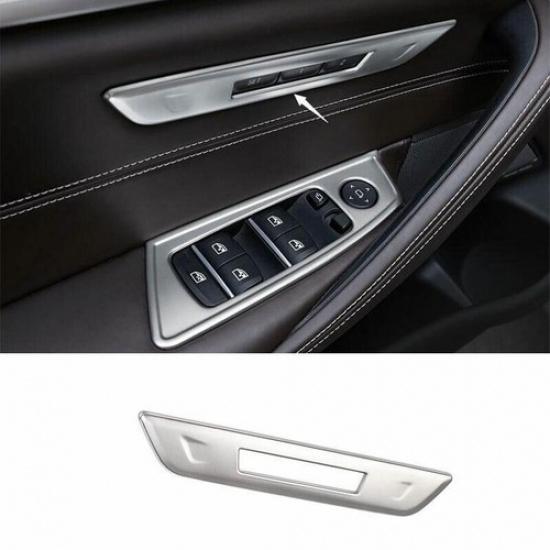 Silver Steel Seat Memory Button Switch Cover Trim For BMW 5 Series G30 2018-